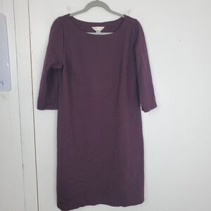 Christopher Banks Dress Eggplant Purple Ponte Career Modest Capsule Womens L